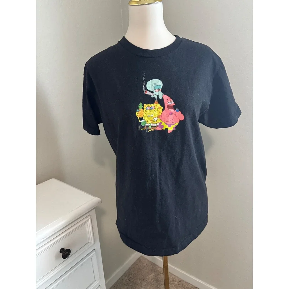 RSC Spongebob Patrick Squidward Graphic Tee Black Mens Streetwear‎ T-Shirt